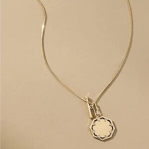 Anthropologie 14k Rose Gold Geometric Necklace